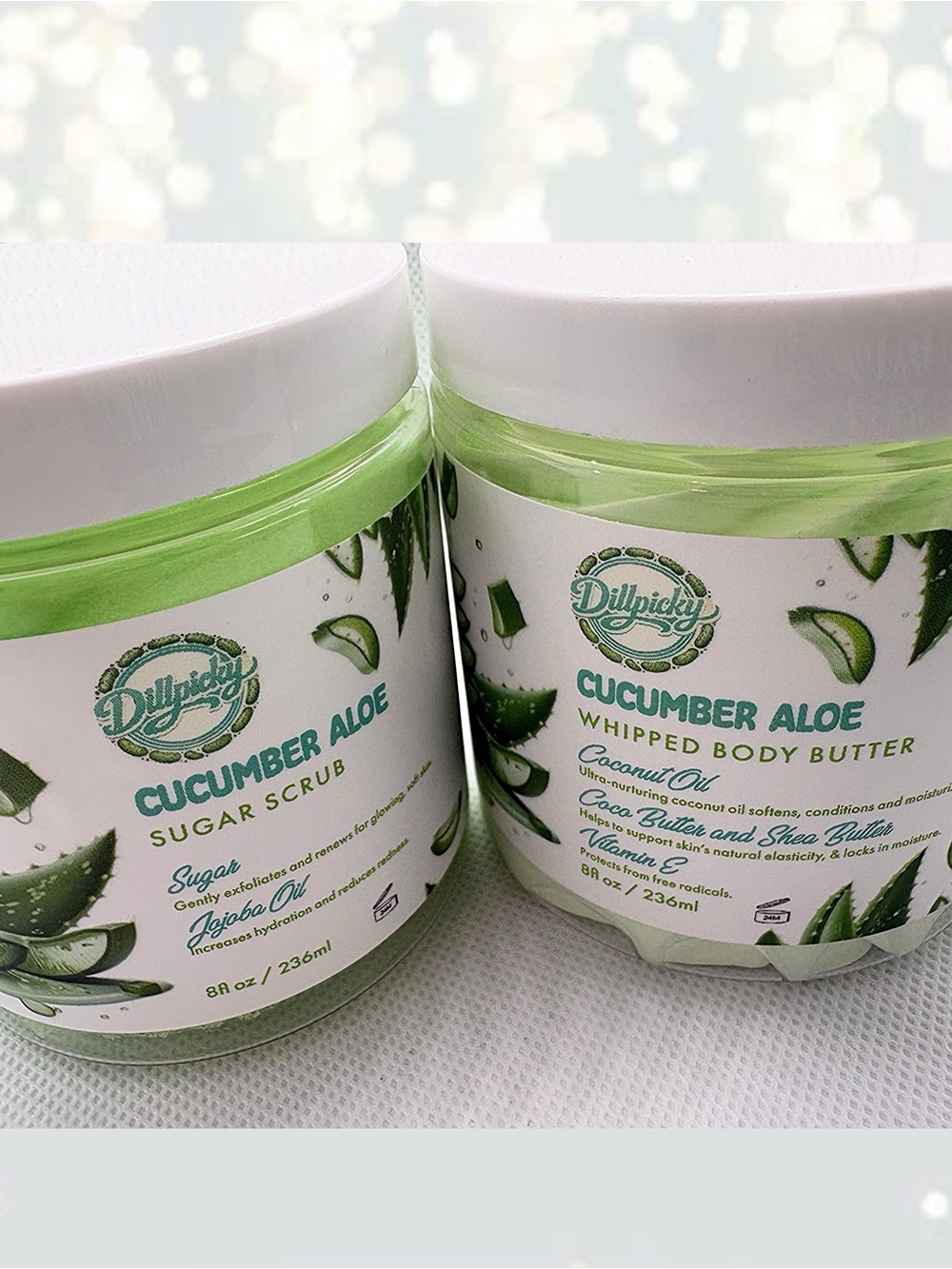 AMNH Cucumber Aloe Whipped Body Butter + Sugar Scrub Set 8 Fl Dillpicky AMINNAH